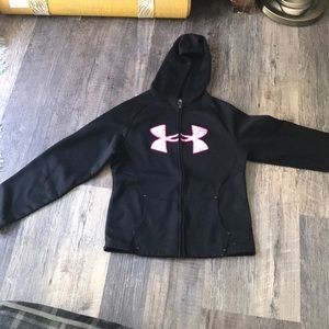 Black and pink kids under armour hoodie girls